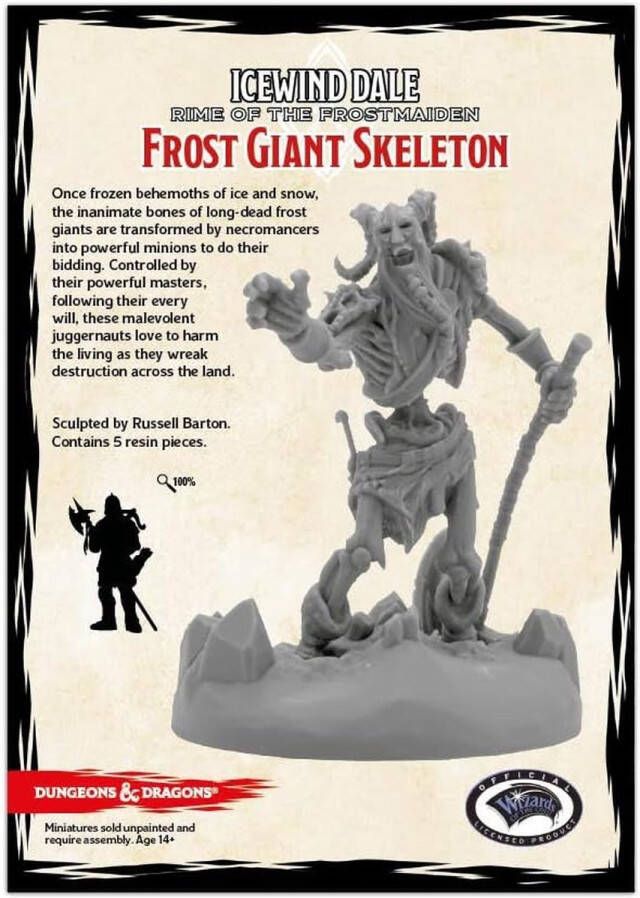 Gale Force Nine D&D Icewind Dale: Rime of the Frostmaiden Frost Giant Skeleton