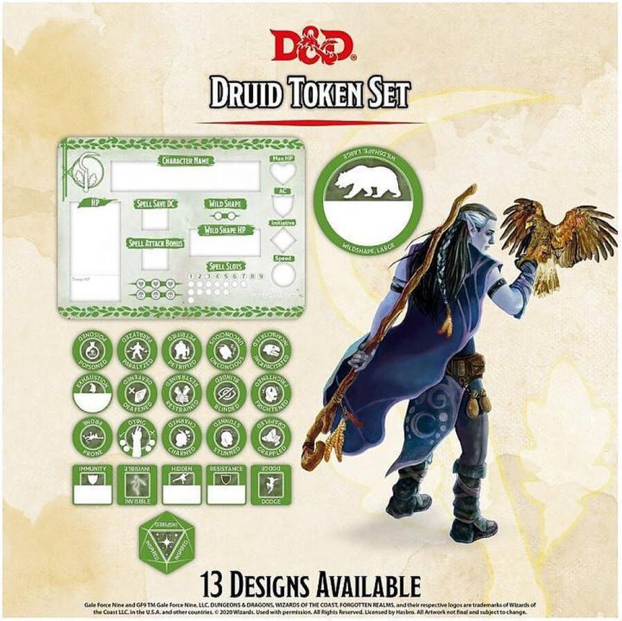 Gale Force Nine D&D Token set Druid