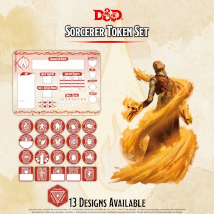 Gale Force Nine D&D Token set Sorcerer