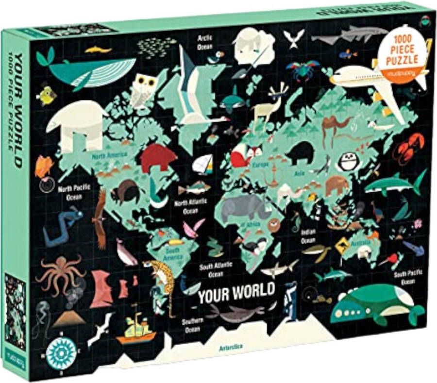 Galison Puzzel 'World Map' (1000 stukjes)