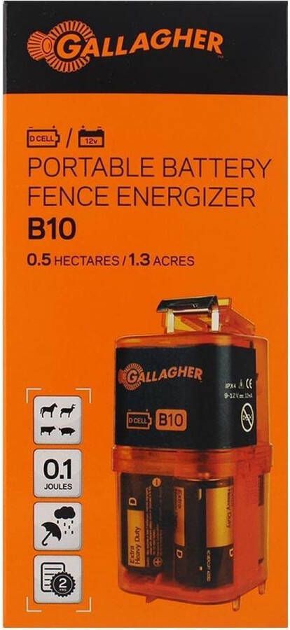 Gallagher B10 PortaFence accu schrikdraadapparaat 7900V 0 1J 1