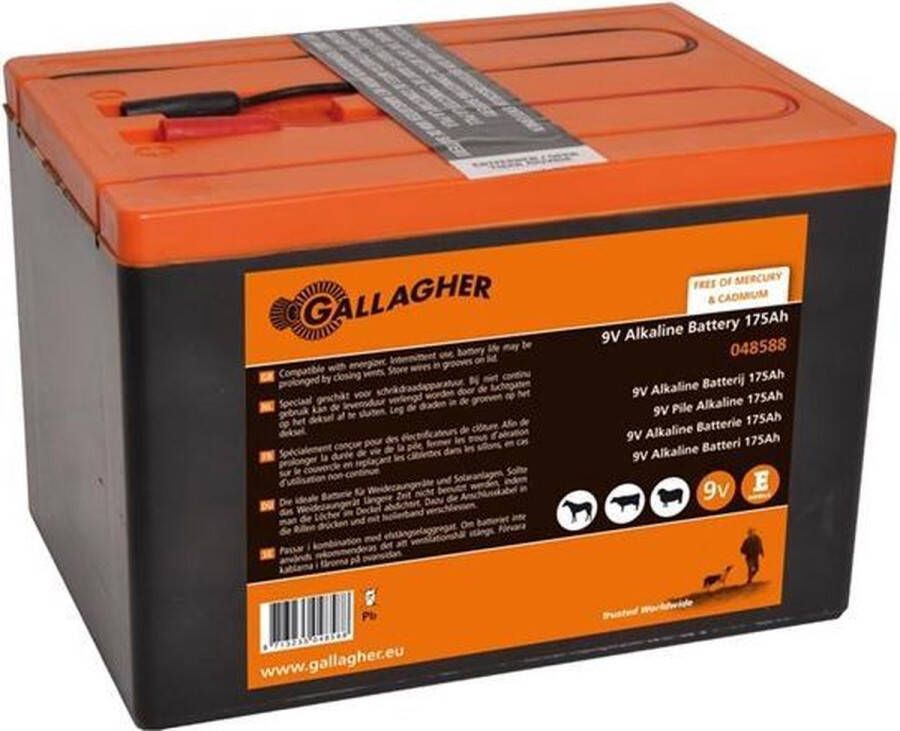 Gallagher batterij 175 AH voor schrikdraadapparaat