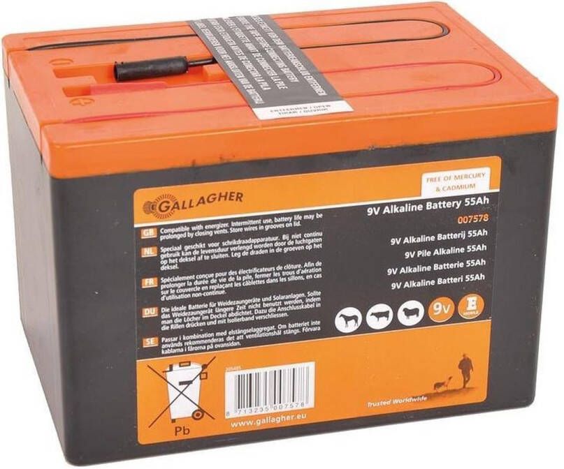 Gallagher Powerpack 210Ah Batterij 210Ah 9V