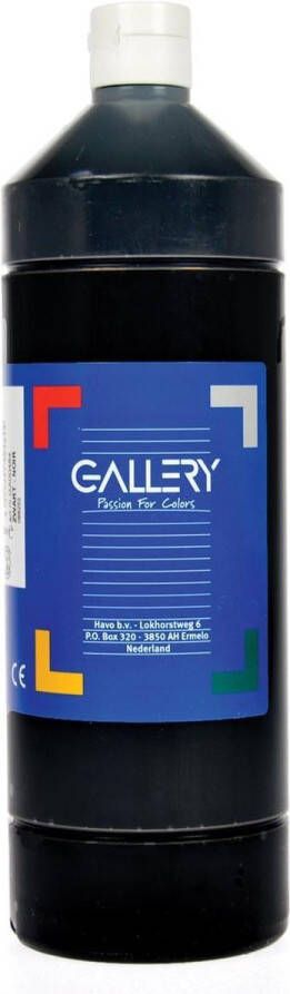 Gallery plakkaatverf flacon van 1 l zwart