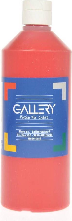 Gallery plakkaatverf flacon van 500 ml donkerrood