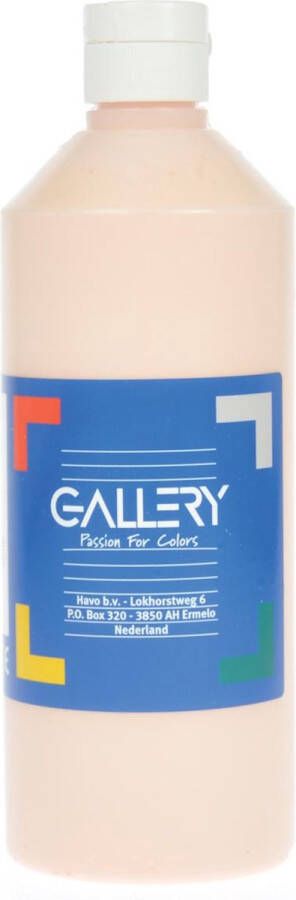 Gallery plakkaatverf flacon van 500 ml huidskleur 6 stuks