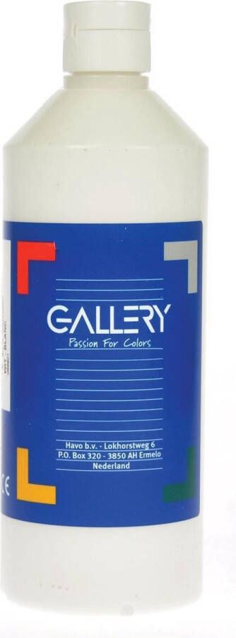 Gallery plakkaatverf flacon van 500 ml wit