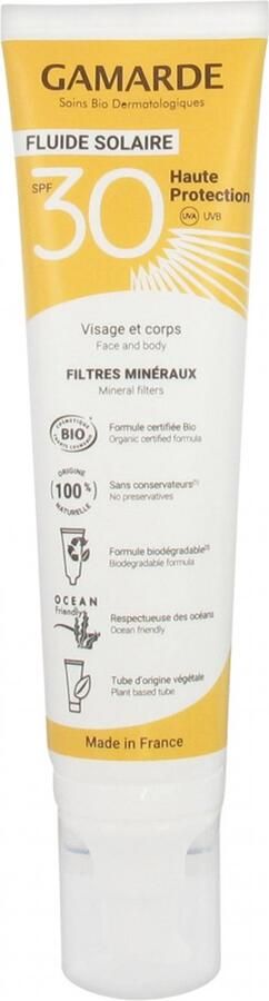 Gamarde Zonnebrandcrème Hoge Bescherming SPF30 Organic 100 ml