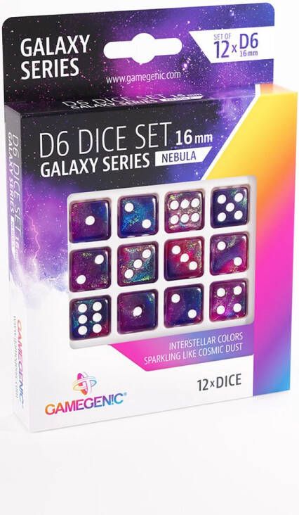 Gamegenic D6 Dice Set 12pcs Galaxy Series: Nebula