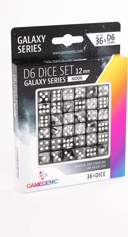 Gamegenic D6 Dice Set 36pcs Galaxy Series: Moon
