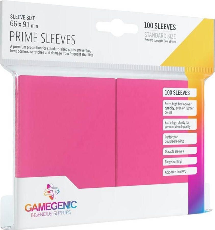 Gamegenic TCG Prime Sleeves 66 x 91 mm Pink (Standard Size 100 Stuks) SLEEVES