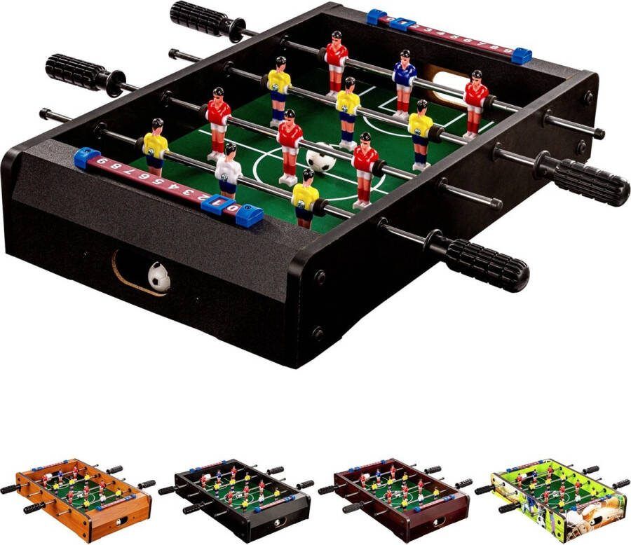 GAMES PLANET Mini Voetbaltafel Incl. Accessoires 51 x 31 x 8 cm Zwart