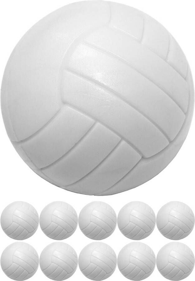 GAMES PLANET Voetbaltafel Ballen Set van 10 Tafelvoetbal Ø 36 mm Wit