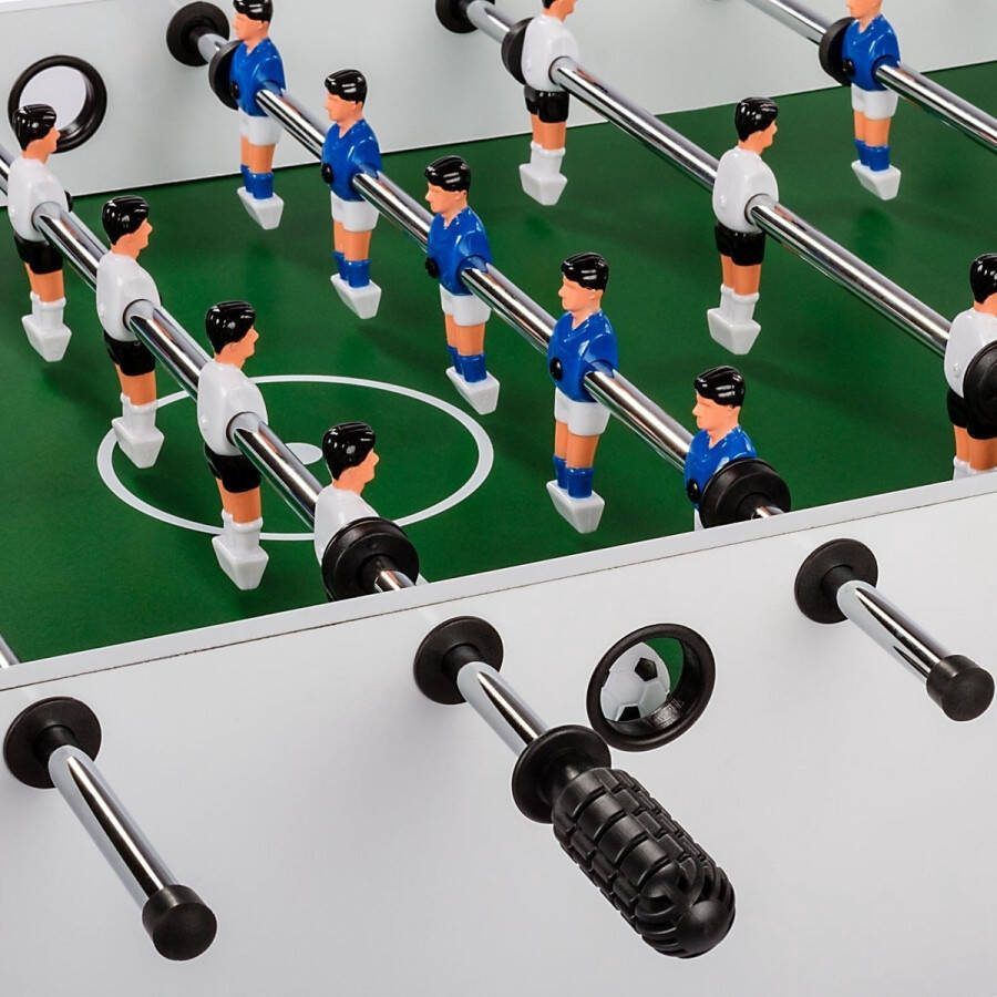 GAMES PLANET Voetbaltafel Tafelvoetbal Incl. Accessoires Glasgow Wit
