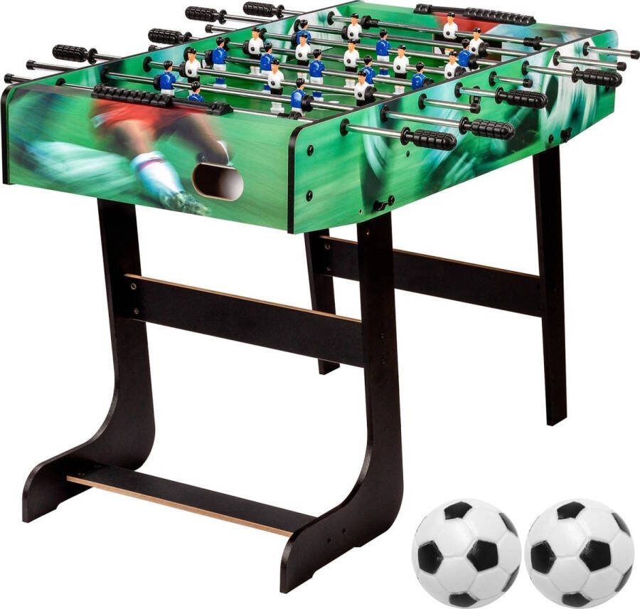GAMES PLANET Voetbaltafel Tafelvoetbal Incl. Accessoires Inklapbaar Voetbalprint