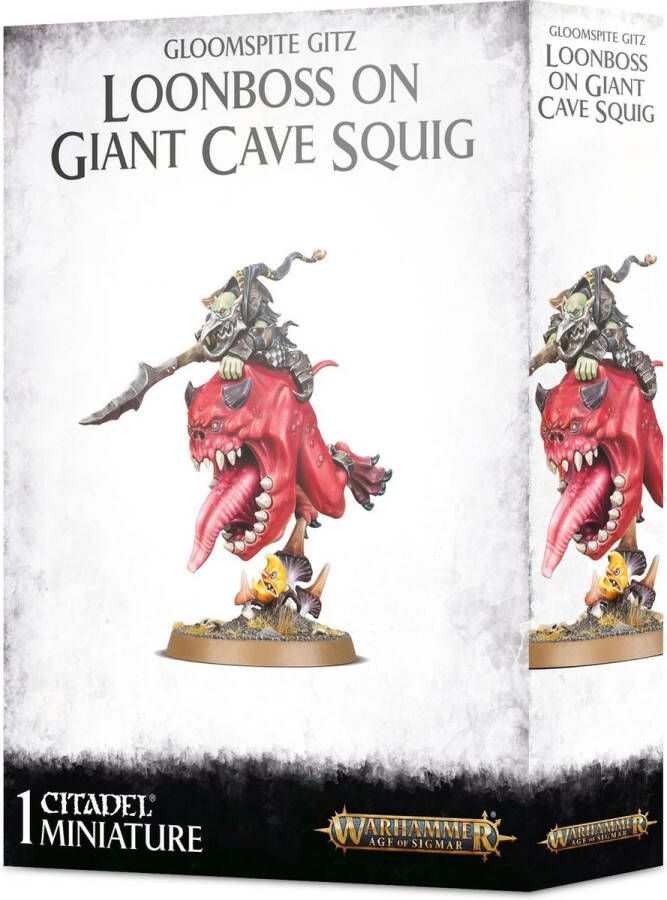 Games Workshop Warhammer Age of Sigmar Gloomspite Gitz Loonboss on Giant Cave Squig