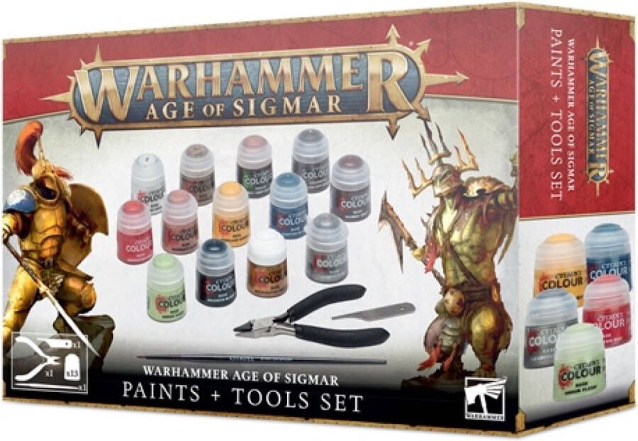 Games Workshop Warhammer Age Of Sigmar Paint + Tools Set 80-17