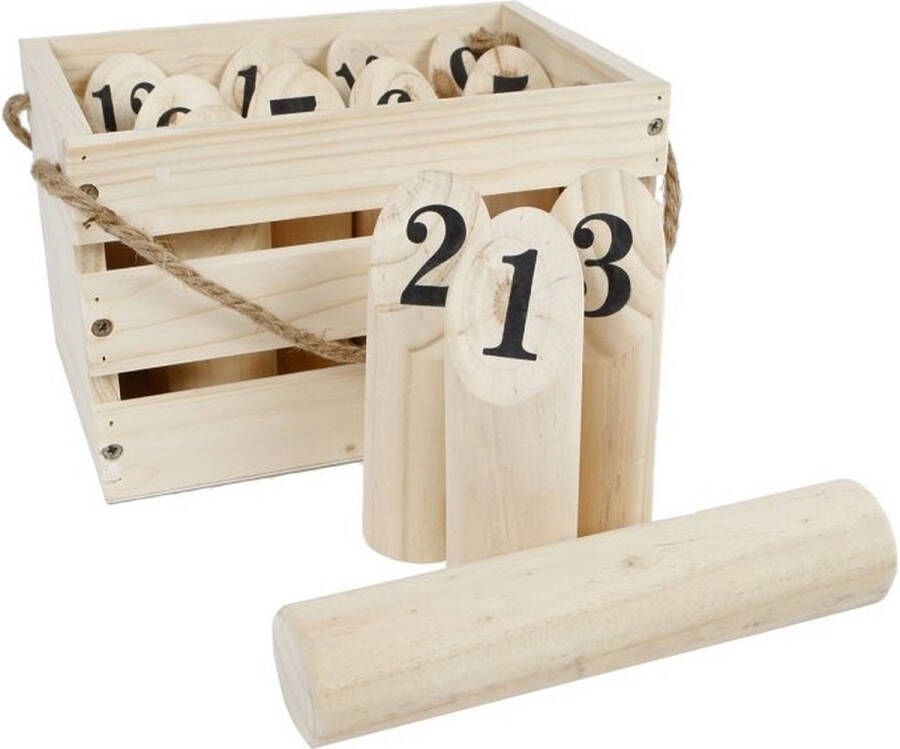 Dobeno Gametime getallenwerpspel junior hout naturel 14-delig