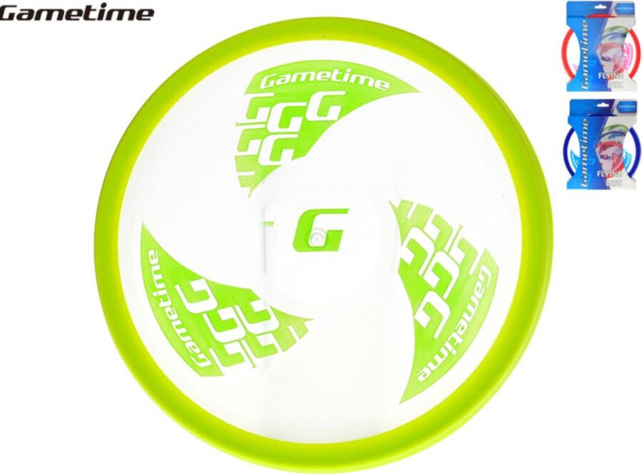 Gametime transparante frisbee 22 cm 1 exemplaar ultimate frisbee ring spel zomer buiten