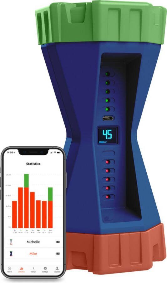 Gametimer Leerklok Timer voor Kinderen Educatieve leerklok kind Time Management Vergaderklok Aftelklok Leerklokken Kookwekker Analoog Leer Klok kijken Educatief Speelgoed Schermtijd Kinderen (Navy) NIEUW!