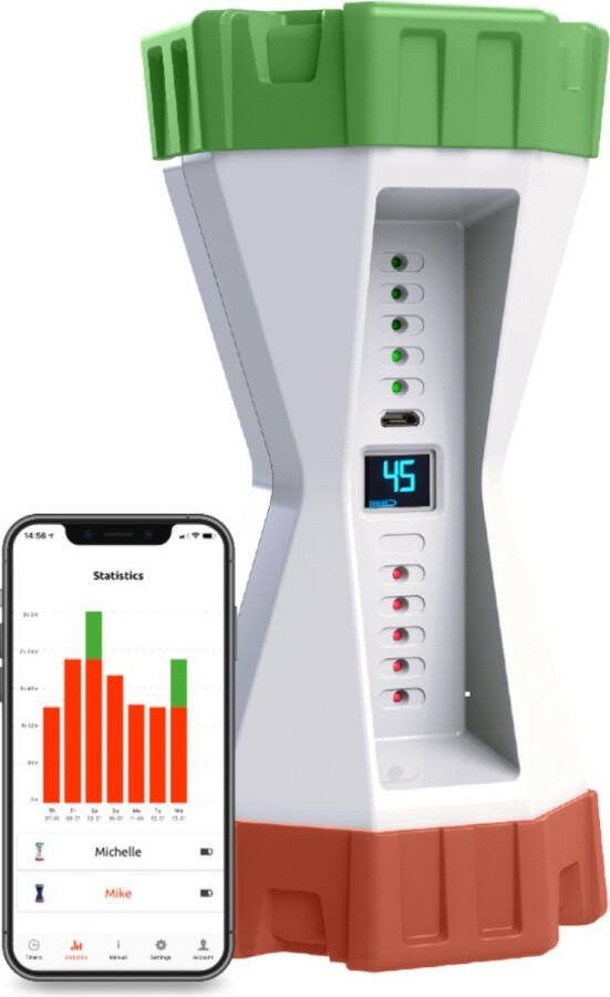 Gametimer Leerklok Timer voor Kinderen Educatieve leerklok kind Time Management Vergaderklok Aftelklok Leerklokken Kookwekker Analoog Leer Klok kijken Educatief Speelgoed Schermtijd (Wit) NIEUW!