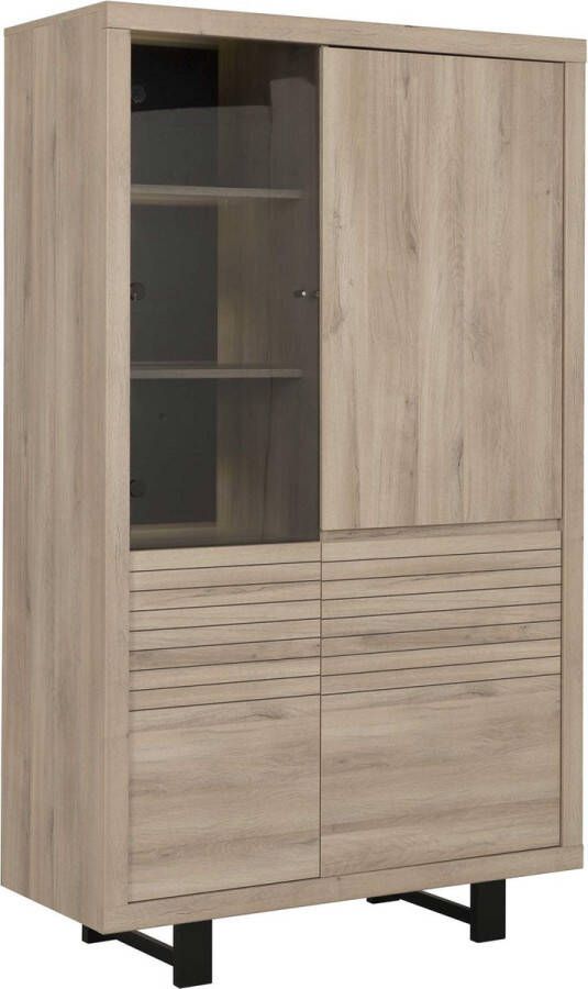 Gami Highboard Clay met decoratieve 3d-elementen