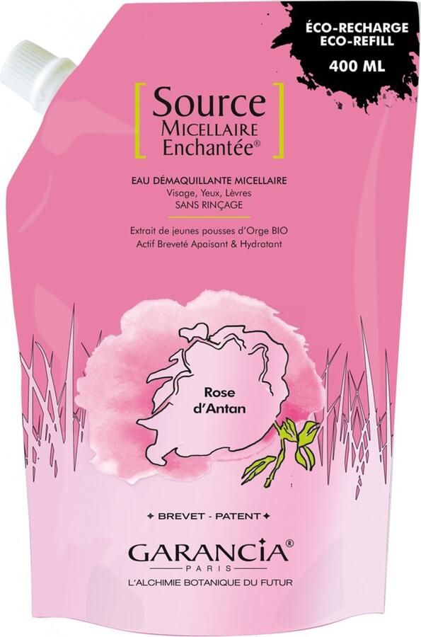 GARANCIA Source Micellaire Enchantée Micellair Reinigingswater Rose D'Antan Eco-Refill 400 ml