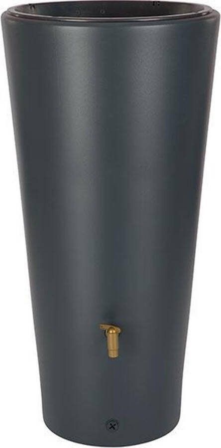 Waterton.nl Vaso regenton met bloembak 220 liter antraciet