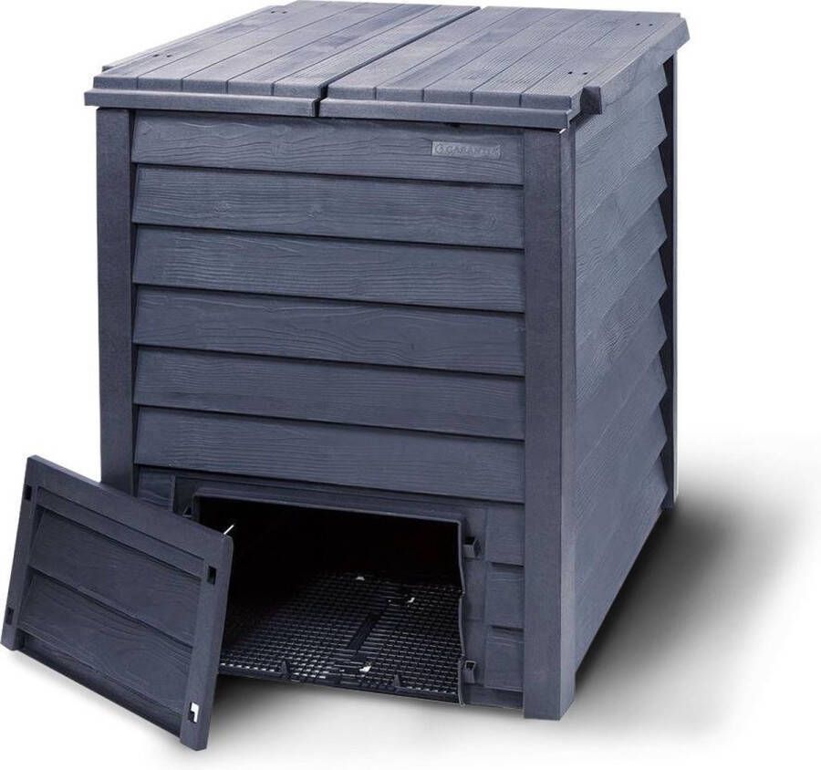 Garantia compostbak Thermo-Wood 600L bruin-zwart met beluchtingsplaat