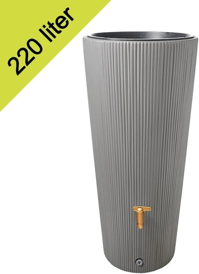Warentuin Garantia Regenton 2-in-1 Linus 220 Liter Grijs