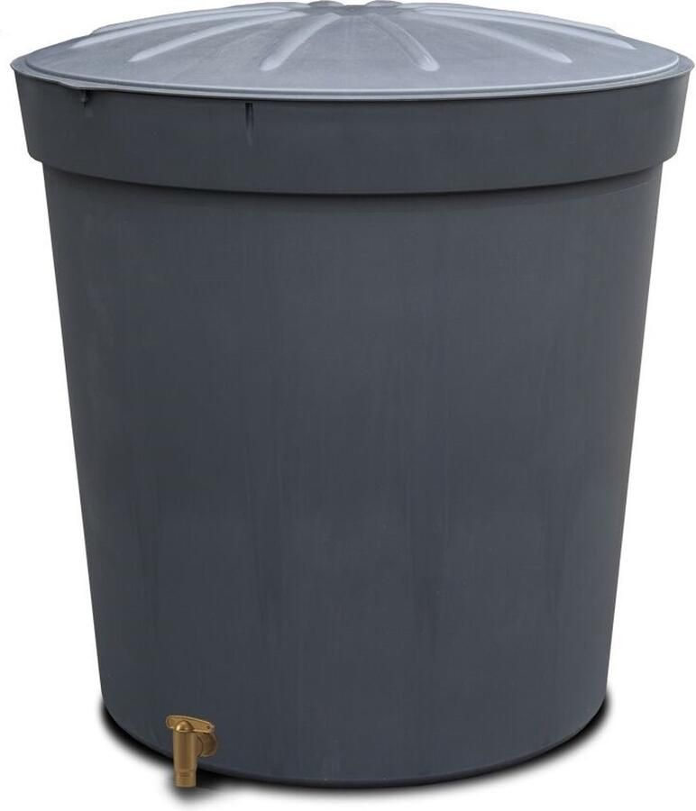 Waterton.nl Lanzarote antraciet kunststof regenton 300 liter