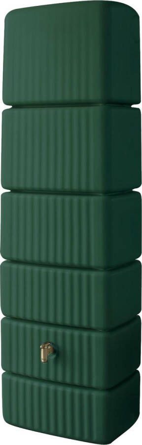 Garantia Slim regenton 650 liter Groen Chromen tapkraan 3 4 Windverankeringsset