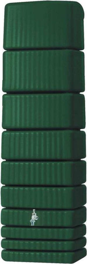 Garantia Slim regenton 650 liter Groen Chromen tapkraan 3 4 Windverankeringsset