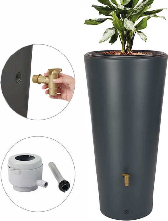 Garantia Regenton Vaso 220 liter 2 in 1 + Plantenbak + Vulautomaat