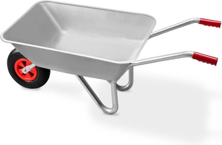 Gardebruk Kruiwagen 80 liter – Belastbaarheid 100 kg Zilver