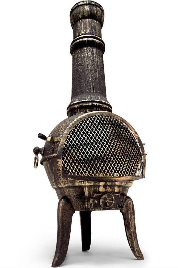 Gardebruk Terraskachel 'Chimenea' Gietijzer 112 cm Incl. Pook