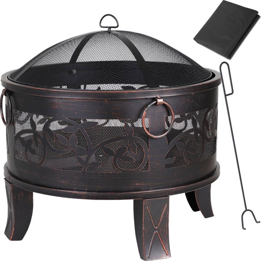 Gardebruk Vuurkorf Rond Ø 67cm – incl. Vonkbeveiliging & Vuurhaak