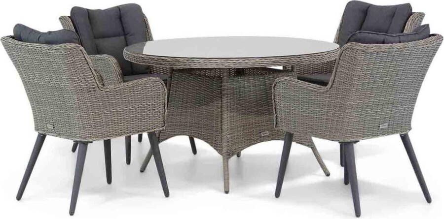 Garden Collection s Boston Aberdeen 120 cm rond dining tuinset 5-delig