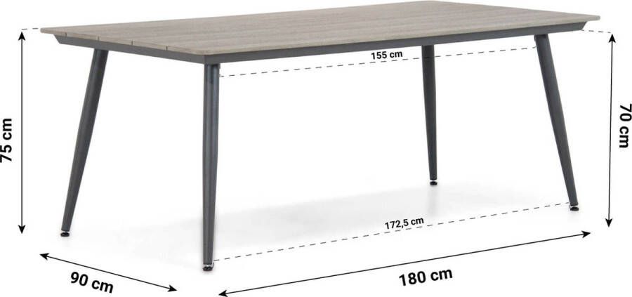 Garden Collection s Boston Matale 180 cm dining tuinset 5-delig