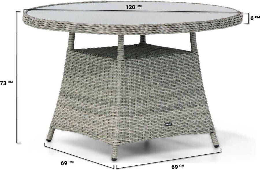 Garden Collection s Buckingham dining tuintafel rond 120 cm