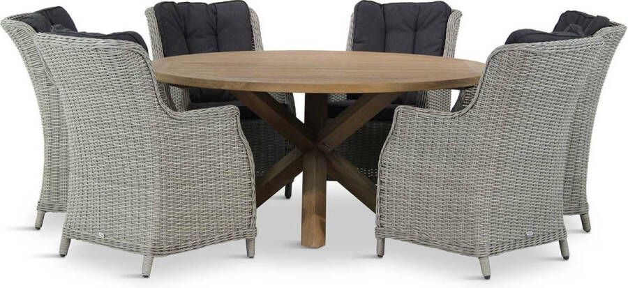 Garden Collection s Buckingham Sand City rond 160 cm dining tuinset 7-delig
