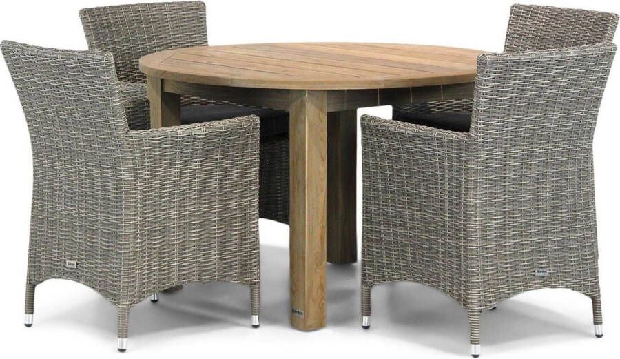 Garden Collection s Dublin Brighton 120 cm rond dining tuinset 5-delig