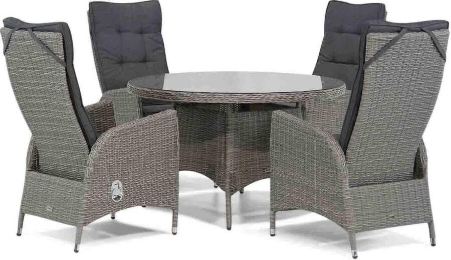 Garden Collection s Lincoln Aberdeen 120 cm rond dining tuinset 5-delig