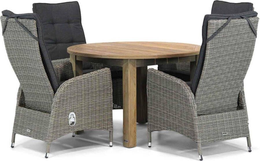 Garden Collection s Lincoln Brighton 120 cm rond dining tuinset 5-delig