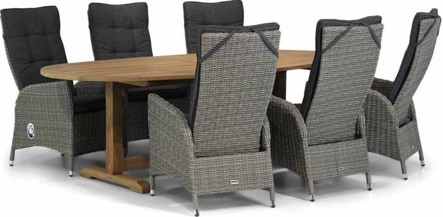 Garden Collection s Lincoln Brighton 240 cm ovaal dining tuinset 7-delig
