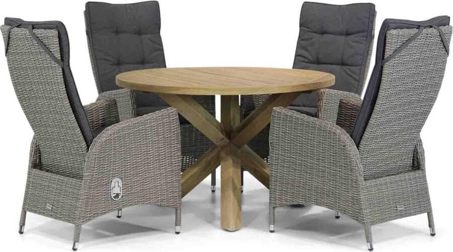 Garden Collection s Lincoln Sand City 120 cm rond dining tuinset 5-delig