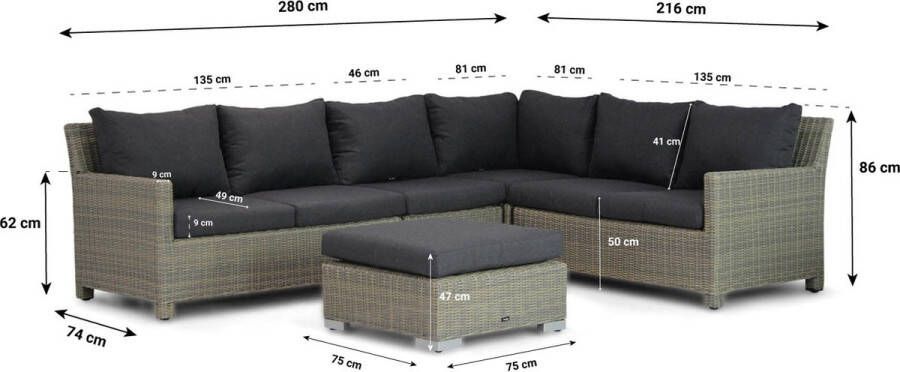 Garden Collection s Lusso Toronto hoek loungeset 5-delig