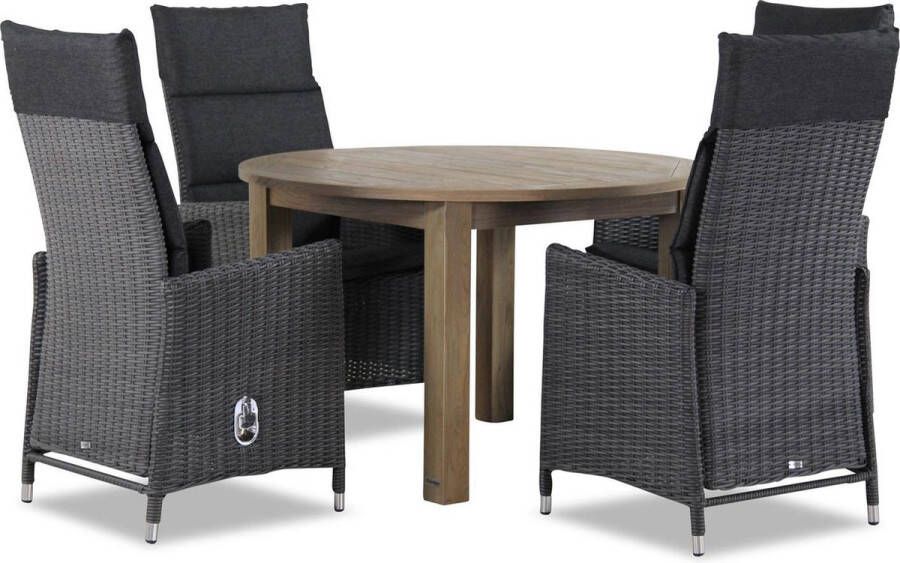 Garden Collection s Madera Brighton rond 120 cm dining tuinset 5-delig