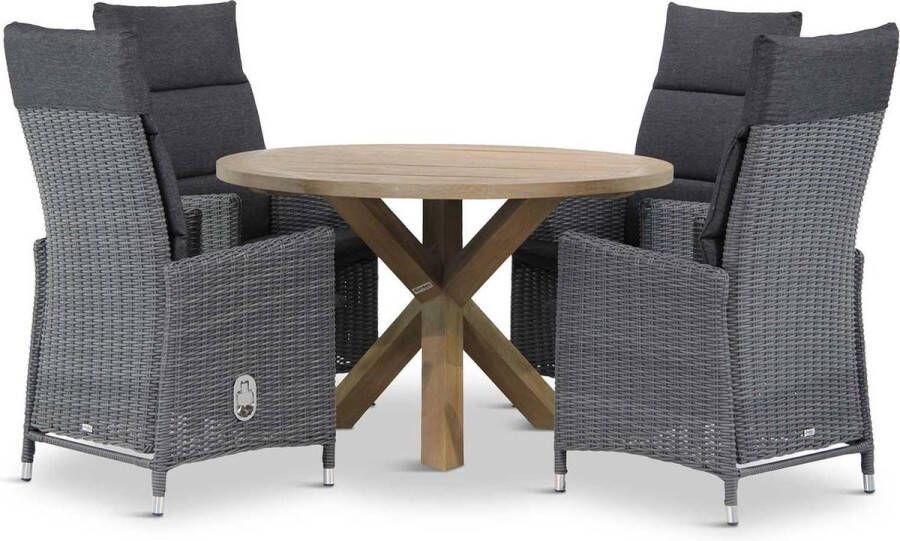 Garden Collection s Madera Sand City rond 120 cm dining tuinset 5-delig