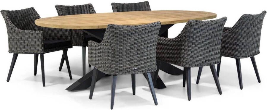 Garden Collection s Milton Brookline 240 cm ovaal dining tuinset 7-delig